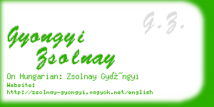 gyongyi zsolnay business card